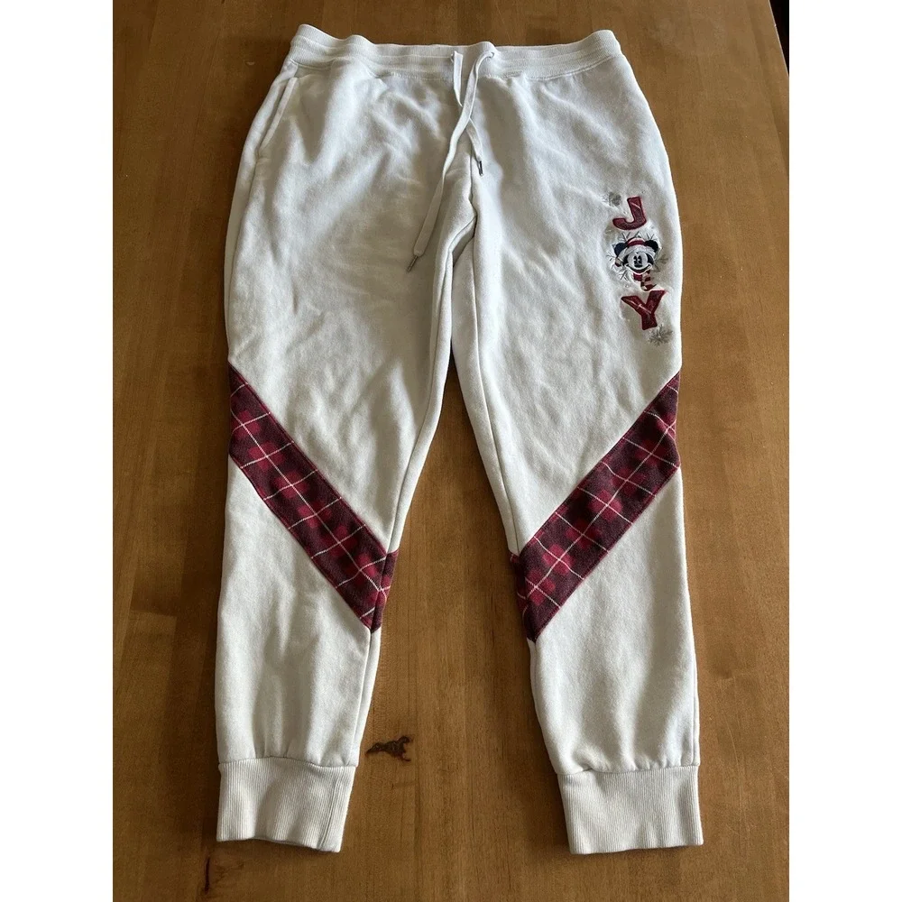 Disney World 2021 Christmas Joy Snowflake Sweatpants Sz L Large Mickey Mouse